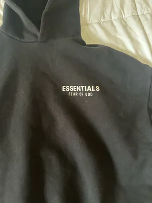 Essential hoodie black thumbnail 3