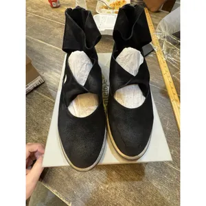 Antelope Lalana Suede Back Zip Flat Booties Mary Jane Straps Size 40 US 9-9.5 thumbnail 4