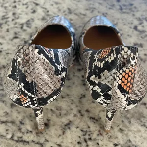 Coach Snakeskin Pumps Women 6.5 Gray Black Orange Exotic Leather Stiletto Heel thumbnail 7