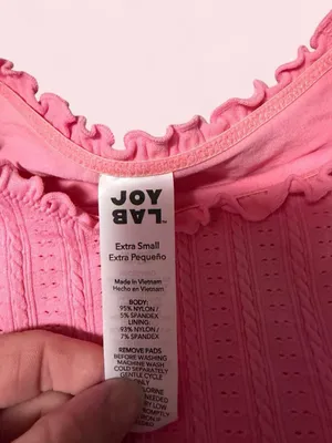 JoyLab Pink Eyelet Ruffle Trim Tank thumbnail 3