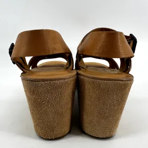 Kork Ease Ava Wedge Sandals Platform Ankle Natural Vachetta Leather Tan 9 thumbnail 5