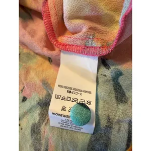 Jens Pirate Booty Floral ambrosia Mini Dress Pink Yellow Orange Small boho‎ Y2K thumbnail 9