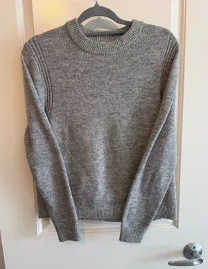 a new day Gray Crewneck Sweater thumbnail 1