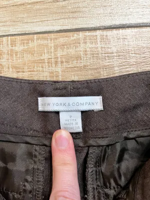 Womens New York & Company Brown Dress Pants - 2 Petite thumbnail 7