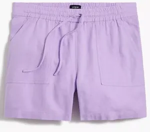J. Crew Linen Blend Drawstring Shorts in Lavender Pockets Size Large‎ thumbnail 1