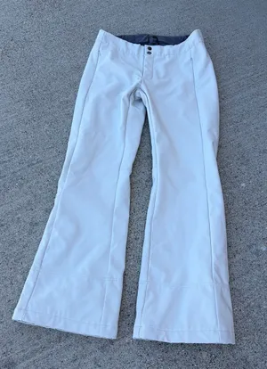 The North Face T150 T550 White Ski Pants Women’s M Soft Shell Fleece Lined Flare thumbnail 1