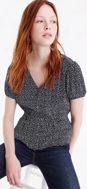 ✨ J. Crew Button Up Peplum Blouse Top ✨ thumbnail 1