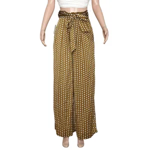 ELLIATT Bronte Polka Dot Wide Leg Pants, Caramel, XS thumbnail 6