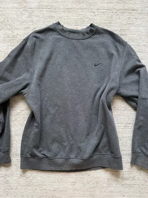 Nike Dark Gray Crewneck Sweatshirt (Size Medium) thumbnail 3
