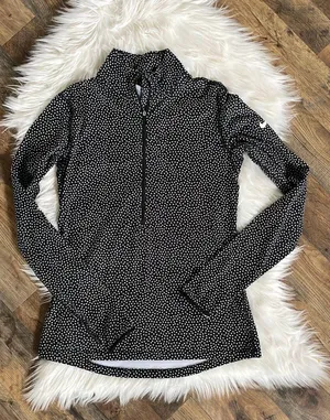Nike pro moisture wicking long sleeve half zip work out shirt medium thumbnail 1