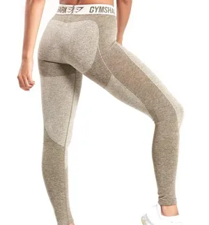 Gymshark Flex Leggings Khaki / Sand thumbnail 3