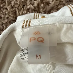 Revolve PQ swim bikini set white with gold stripes thumbnail 3