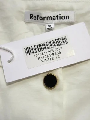 NWT Reformation Halia in White Button-Front Cotton Midi Shirt Dress 12 thumbnail 6