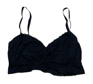 Victorias Secret Pink Black Lace Long line bralette Medium thumbnail 1