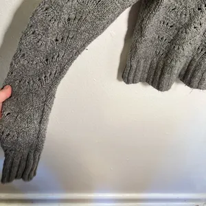 American Eagle Women's Size XS Pointelle Crew Neck Sweater Gray Open Knit‎ thumbnail 7