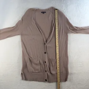 American Eagle L Large Cardigan Sweater Lightweight Knit‎ Blush Pink Long Sleeve thumbnail 10
