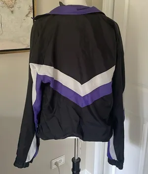 Coolest One of a Kind Nylon USA Olympics Purple Windbreaker Zip Up Jacket thumbnail 6