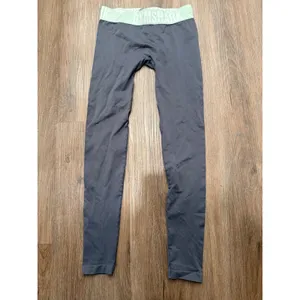 Gymshark Seamless Leggings Charcoal Grey‎ Mint Logo Waistband XS thumbnail 2
