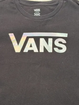 Vans Classic Holographic Logo Short Sleeve T-Shirt Size Large thumbnail 4