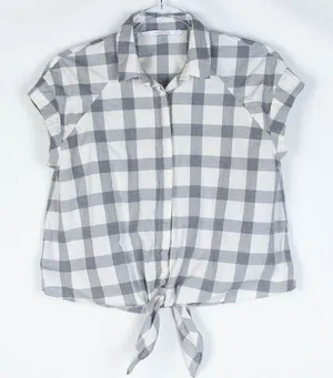 3 for $25‎ Zara Gingham Button Front Top Size Medium thumbnail 1