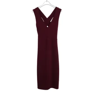 Lulus Darren Burgundy Strappy Bodycon Midi Dress Wine Red Maroon V-Neck Medium thumbnail 5