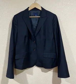 J. Crew navy blue pinstripe striped wool blazer jacket thumbnail 1