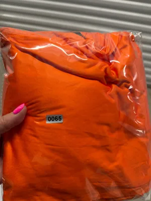 Halloween Pumpkin Jack-O-Lantern Hooded Jumpsuit Costume Orange Women L thumbnail 8