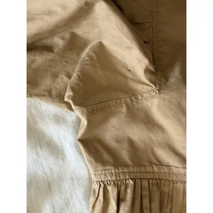 Hunter Bell Blouse Women Small Tan Puff Sleeve V-Neck Cotton 22HBCT5 thumbnail 8