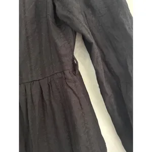 PrettyGarden Black Cotton Tiered Maxi Dress‎ Long Sleeve Button Down Small 4493 thumbnail 3