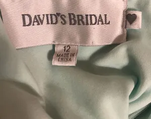 David’s Bridal Long Mint Mesh Bridesmaid Dress Size 12 thumbnail 7