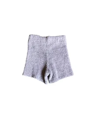 Skims Gray Fuzzy Shorts thumbnail 4