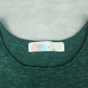 Free People FP Beach Green Top Sweater Vest Linen Blend Size S Small Boho thumbnail 3