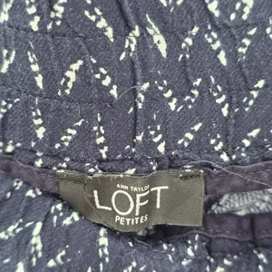Ann‎ Taylor Loft Navy Blue Arrow Cropped Capri Pants Petite Medium thumbnail 5