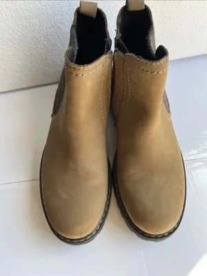 Josef Seibel Tan Chelsea Boots with Gray Panels thumbnail 4