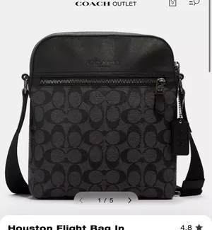 Coach Houston Leather Flight Bag Signature thumbnail 5