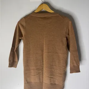 J Crew Merino Wool 3/4 Sleeve Camel‎ Brown Sweater XS thumbnail 2
