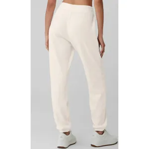 Alo Weekend Escape Joggers Ivory Waffle Thermal High-Rise Waist Cream Sweatpants thumbnail 2