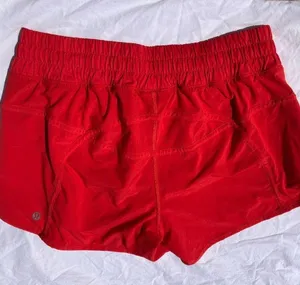 Lululemon Tracker Low-Rise Lined Short 4” Size 10 Love Red thumbnail 2