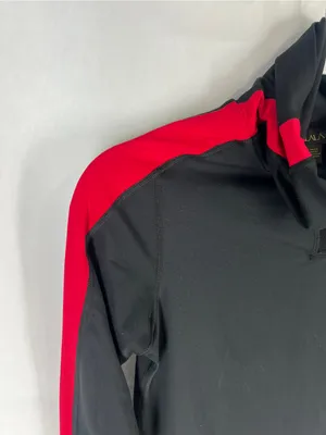 ALALA Race Turtleneck Top Black Red Mesh Thumbhole Athletic Top Size S thumbnail 4