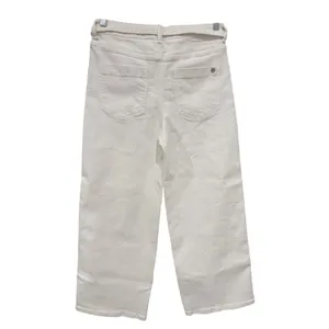 ZARA Belted White High-Rise Wide-Leg Stretch Jeans 6 Small thumbnail 5