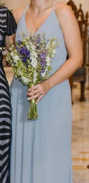 Nordstrom Grey Beaded Gown thumbnail 1
