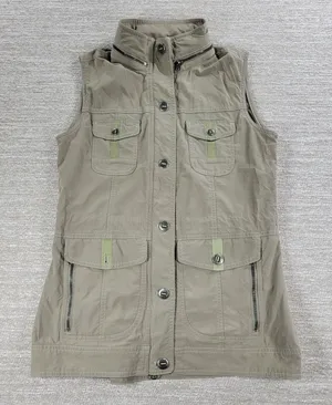Kuhl Utility Vest Womens S Khaki Zip Up Cargo Military Outdoor Safari Gorpcore thumbnail 1