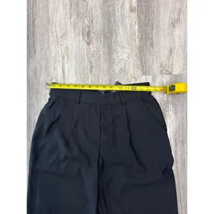 Lulus Black Pleated High Waisted Straight Leg Trousers Pants Size Medium NEW thumbnail 7