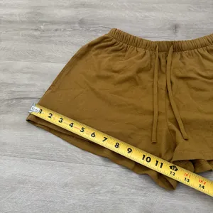 Zara Green/Brown Linen Shorts thumbnail 3