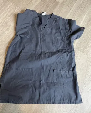 Cherokee gray Scrub Top with Branded Label thumbnail 1