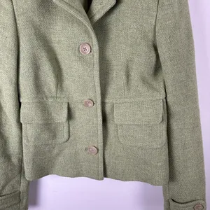Banana Republic Wool Blazer‎ Jacket Womens Sz XS Green Career Business Pea Coat thumbnail 5