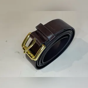 Michael Kors Women’s Dark Brown Belt with Gold Buckle‎ Size XL thumbnail 2