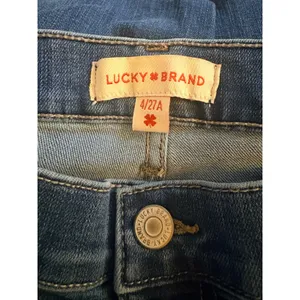 Lucky‎ Brand Stevie High Rise Flare Jeans Womens 4/27 Blue Excellent Seam Detail thumbnail 3
