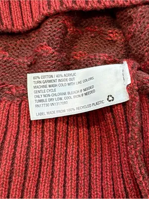 NWT Knox Rose Women’s Red Mock Neck Cable Knit Sweater XXL Fall Cozy Cottagecore thumbnail 3