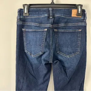 American Eagle Mid Rise Next Level Stretch Double Button Dark Wash Denim Flare 2 thumbnail 4